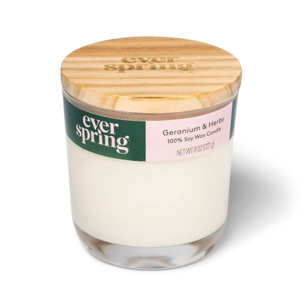 Ever spring geranium & herb candle (NEW)